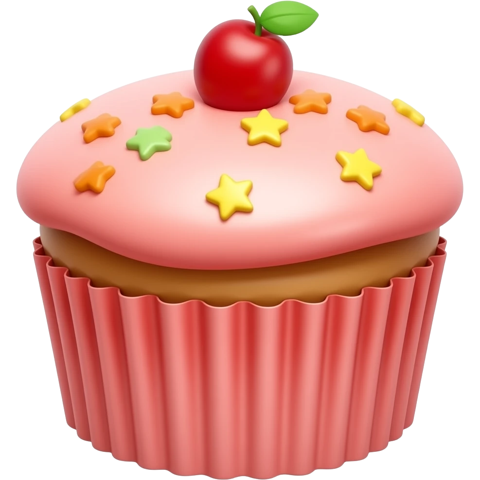 Red cupcake emoji