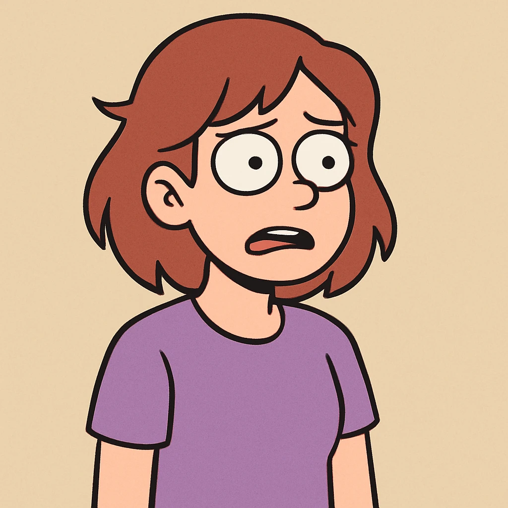 A girl wearing wearing his purple t-shirts emoji