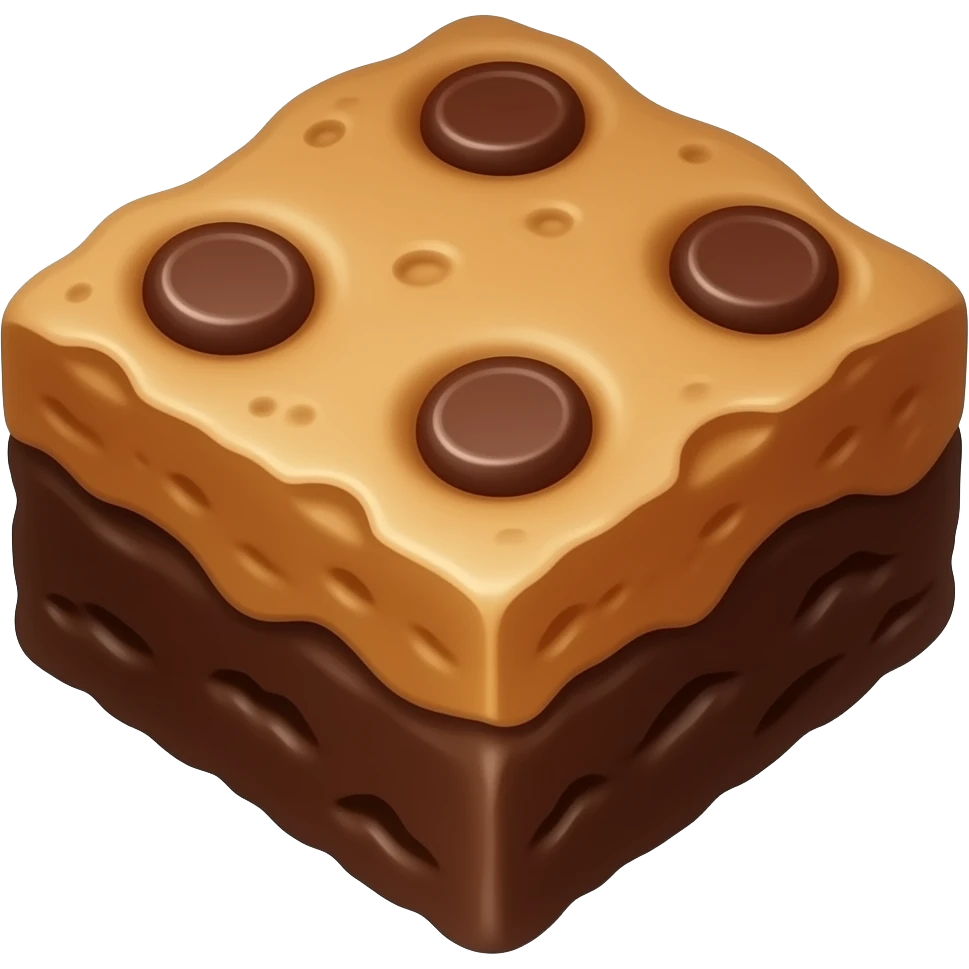 bite-sized brownie emoji