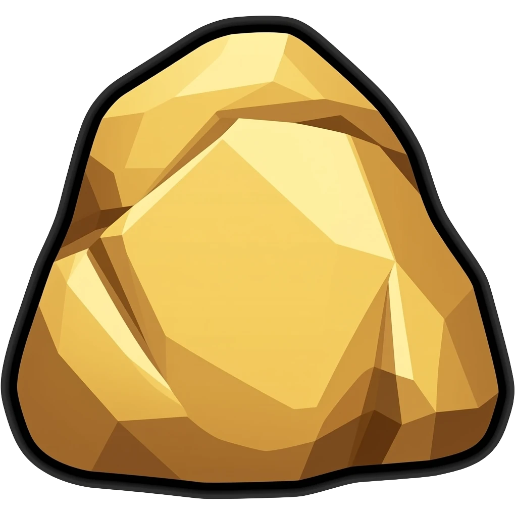 thick black outline, bright rock emoji, thick black outline, simple cartoon emoji