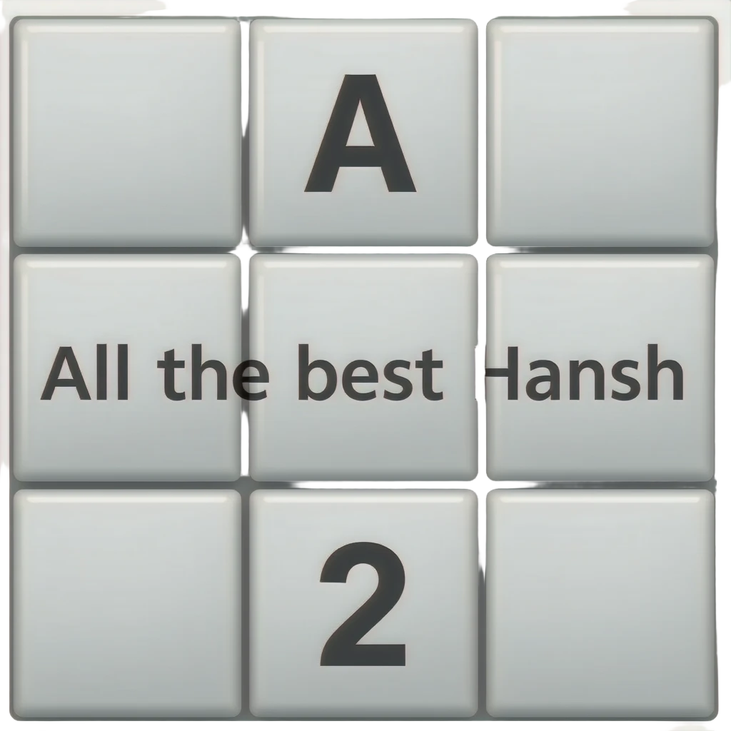 create croos word puzzles 4x4 with All the best Hansh emoji