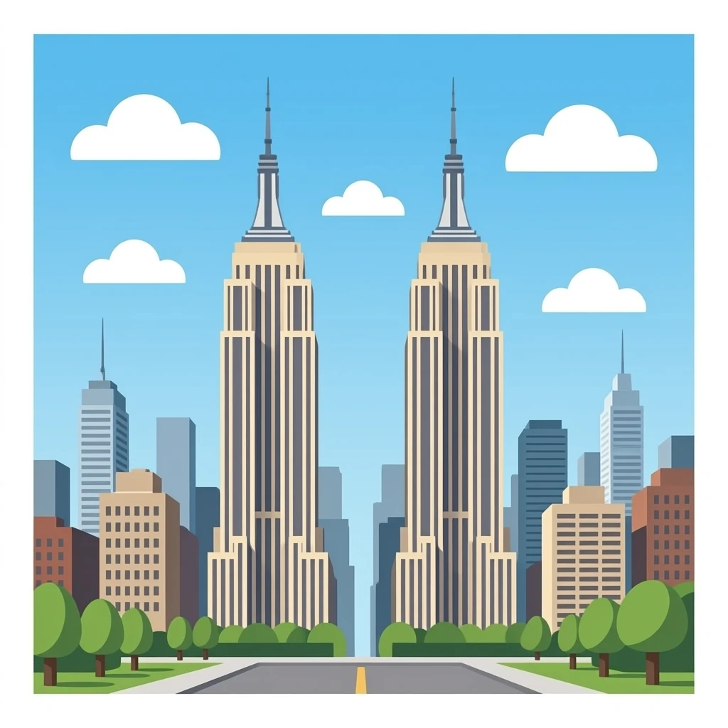 twin empire state building emoji