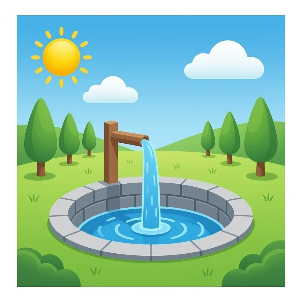 pozo de agua sin fondo exterior emoji