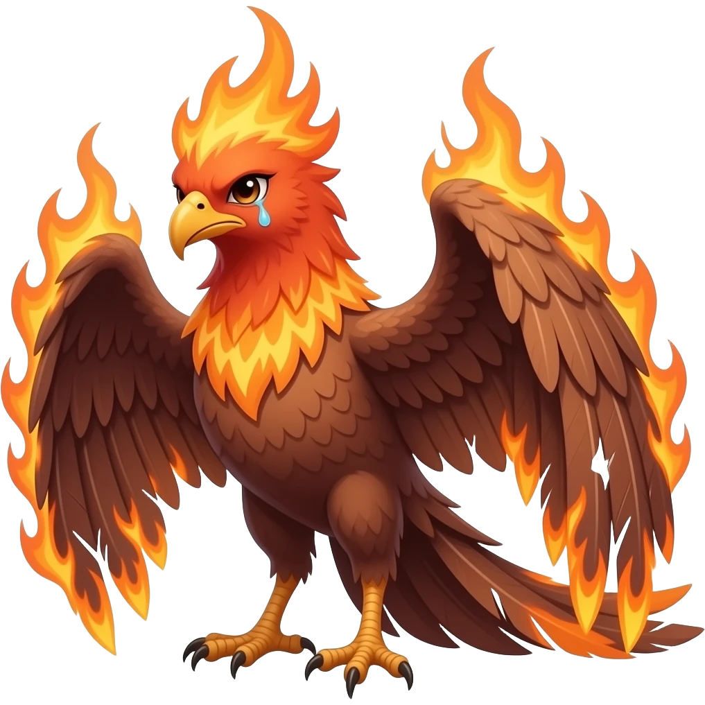 4) sad phoenix dim flames teary eyes emoji
