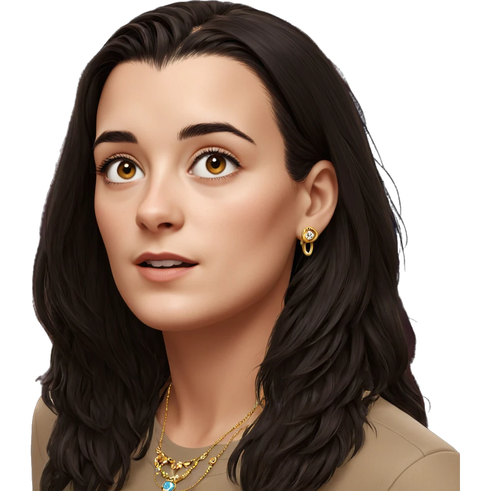 portrait of a girl with jewelry emoji