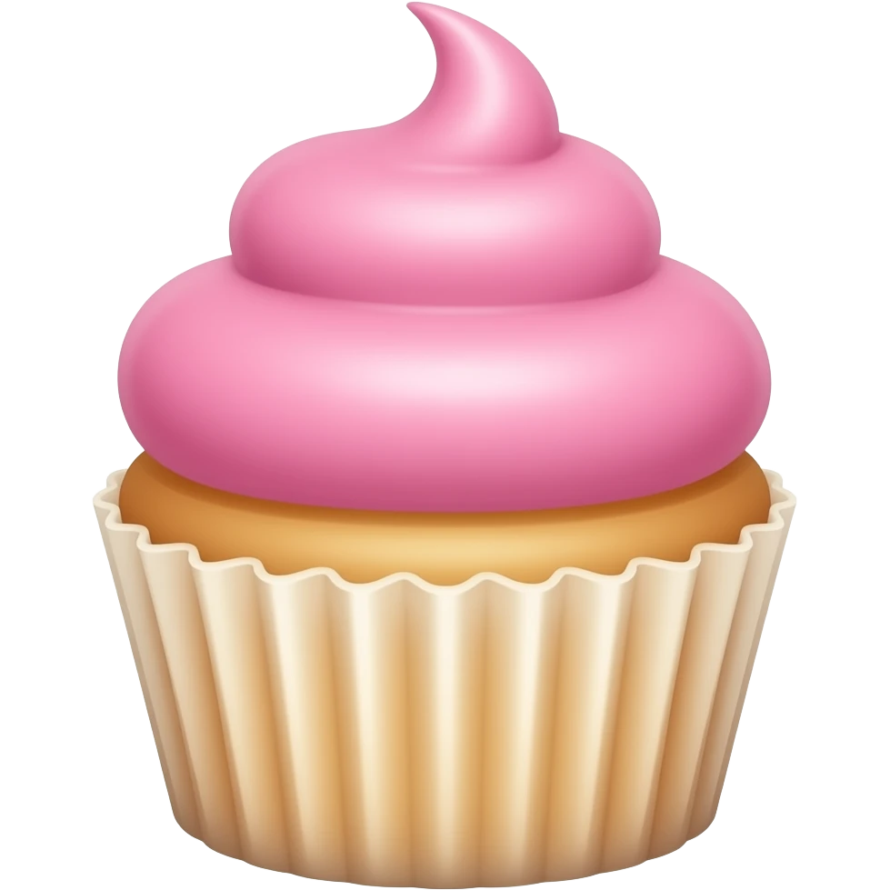 Cupcake with pink icing emoji