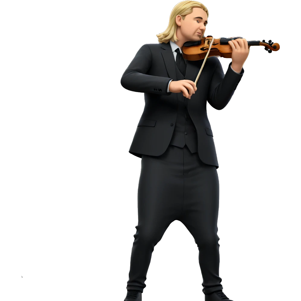 blonde boy playing violin meme emoji