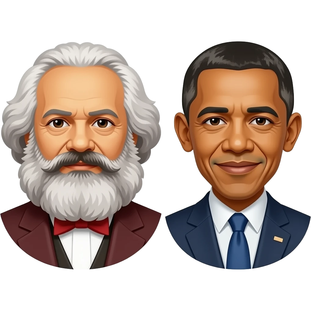 karl marx vs obama emoji