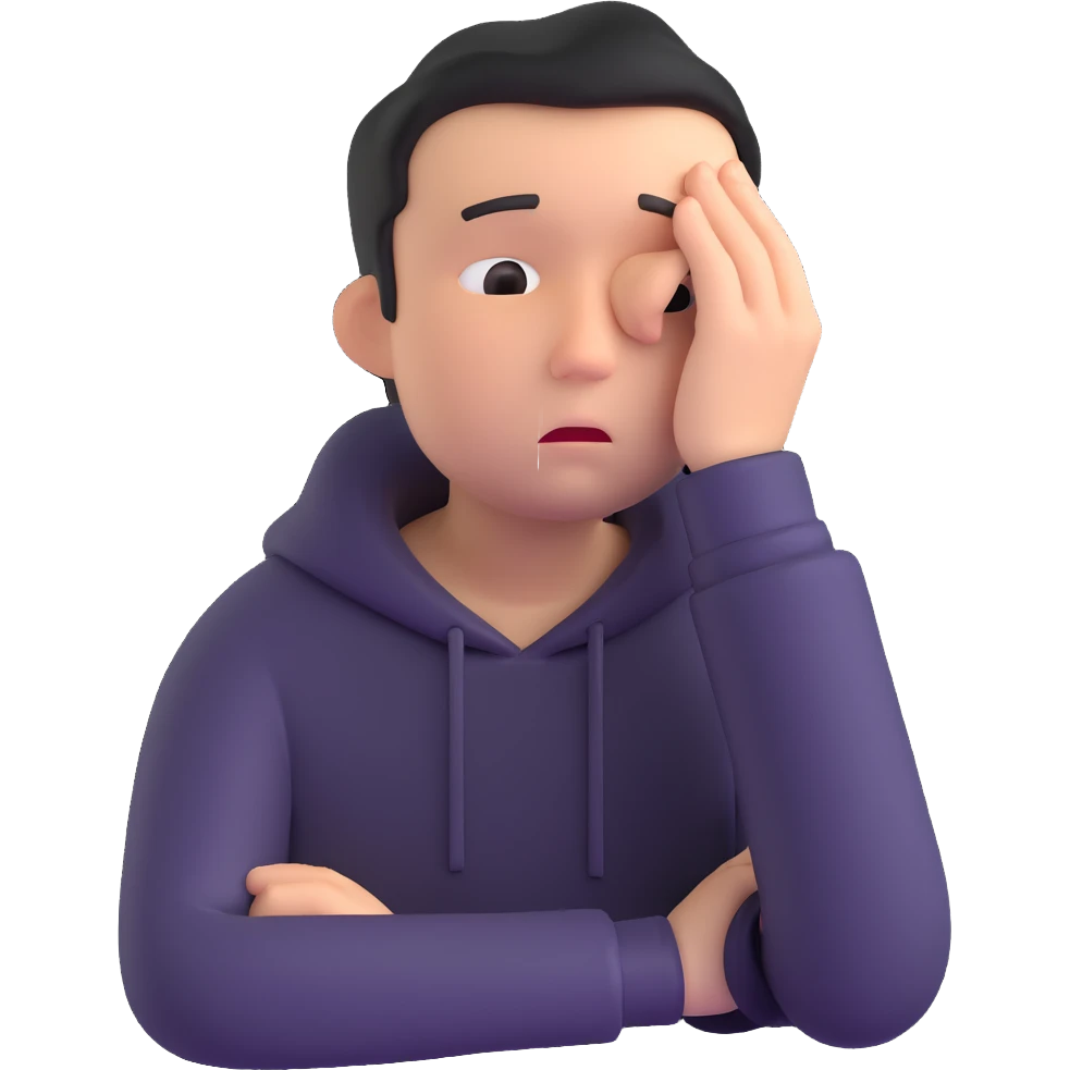 Sad person with a downcast expression emoji