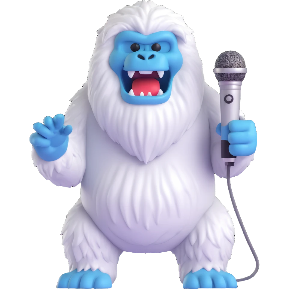 yeti, professional news reporter with microphone emoji