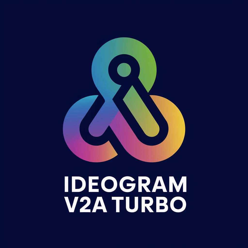 make a colorful logo of text "Ideogram V2a Turbo" emoji