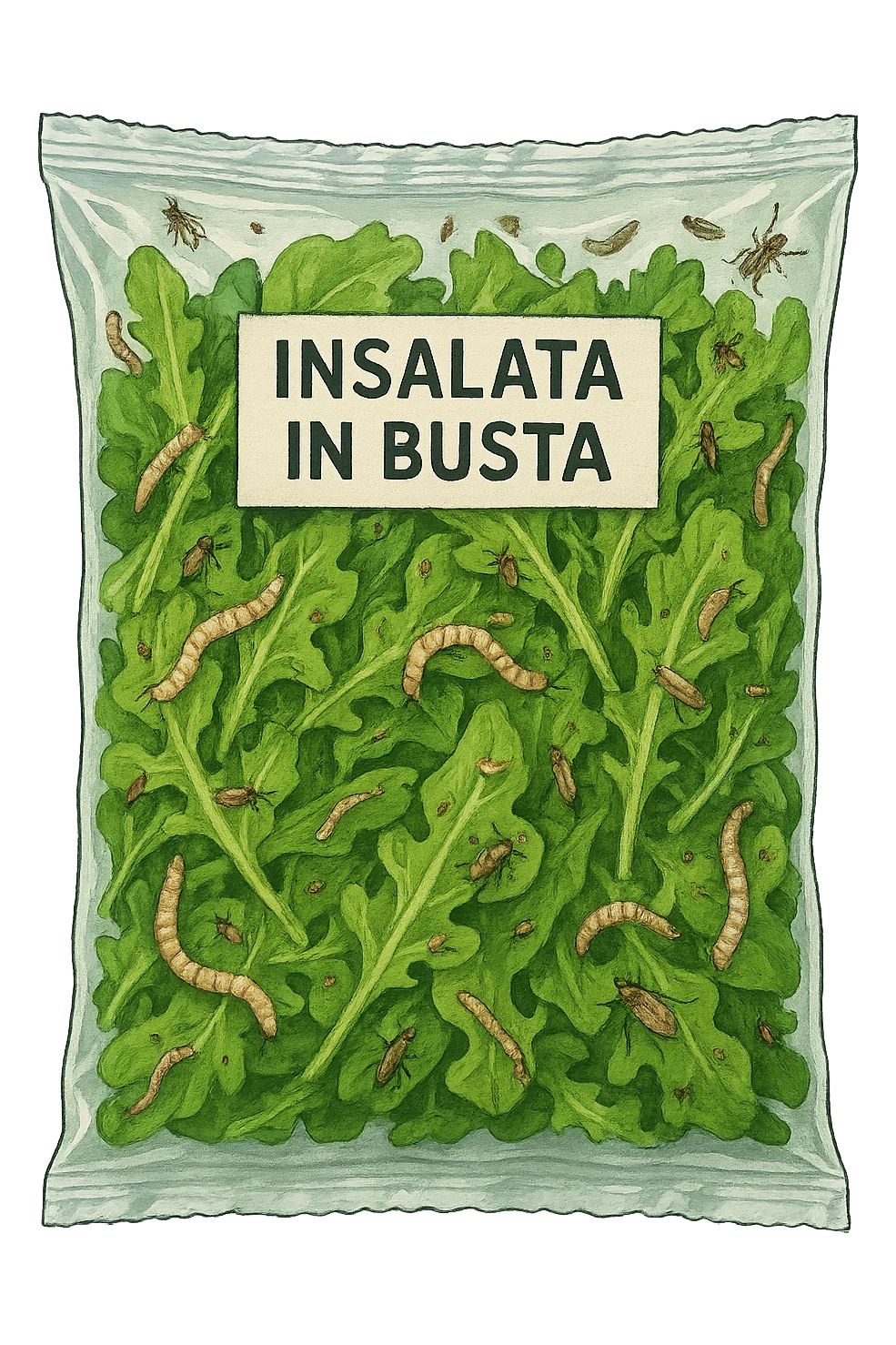 Insalata in busta ricca di parassiti emoji