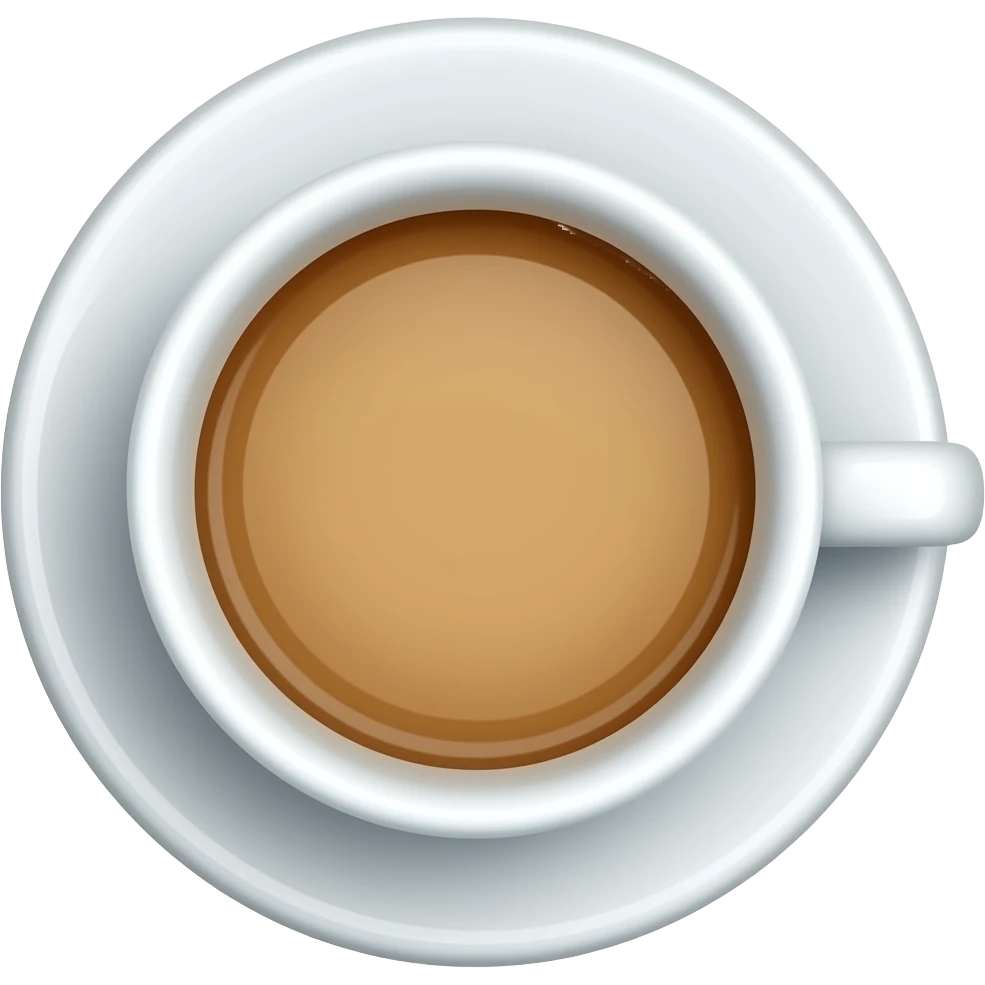 flat white coffee top emoji