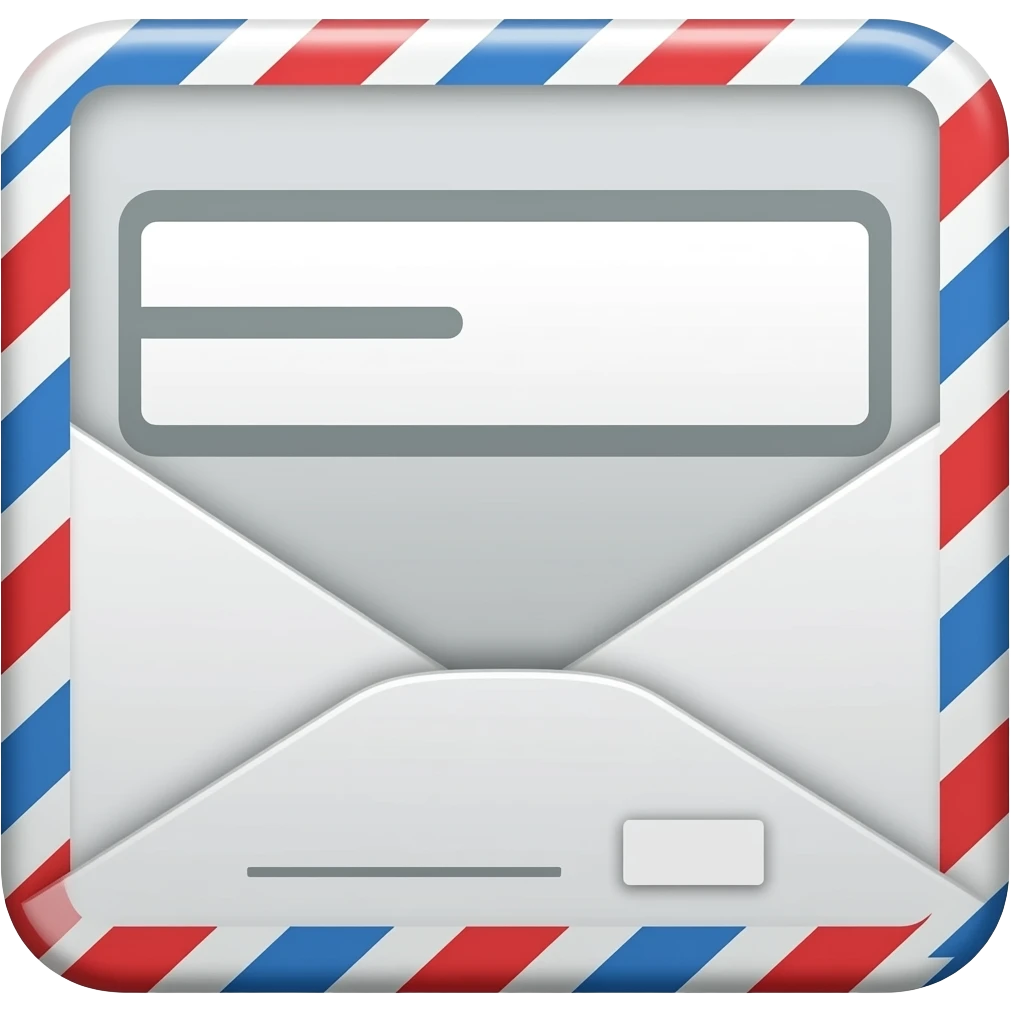 Mailing label emoji