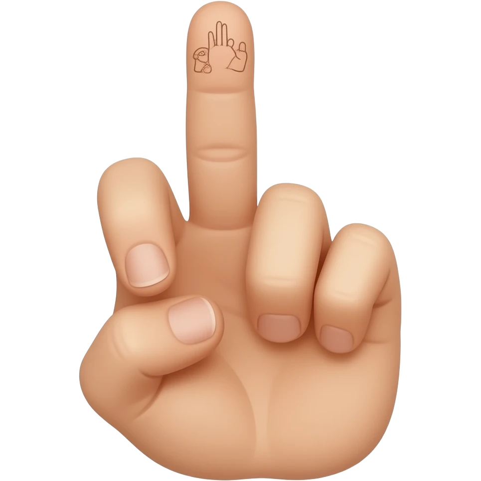 Triple middle finger emoji