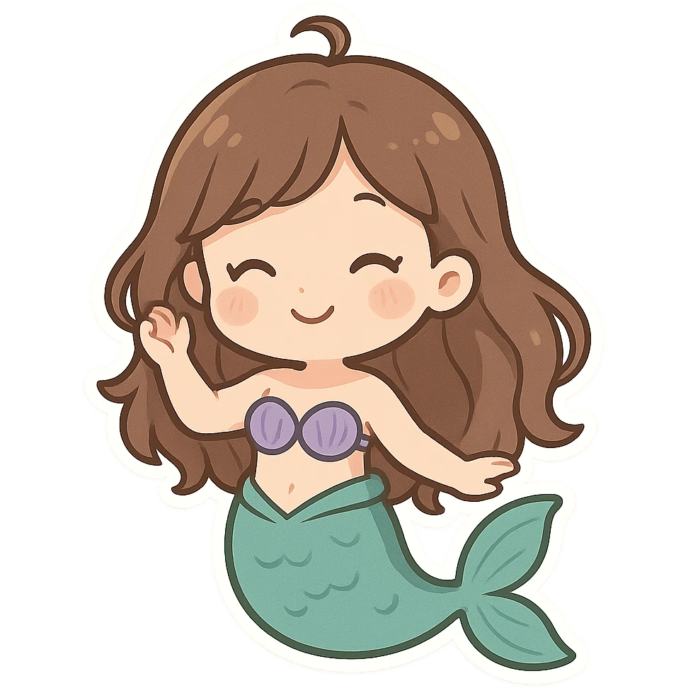 一条可爱的美人鱼 emoji