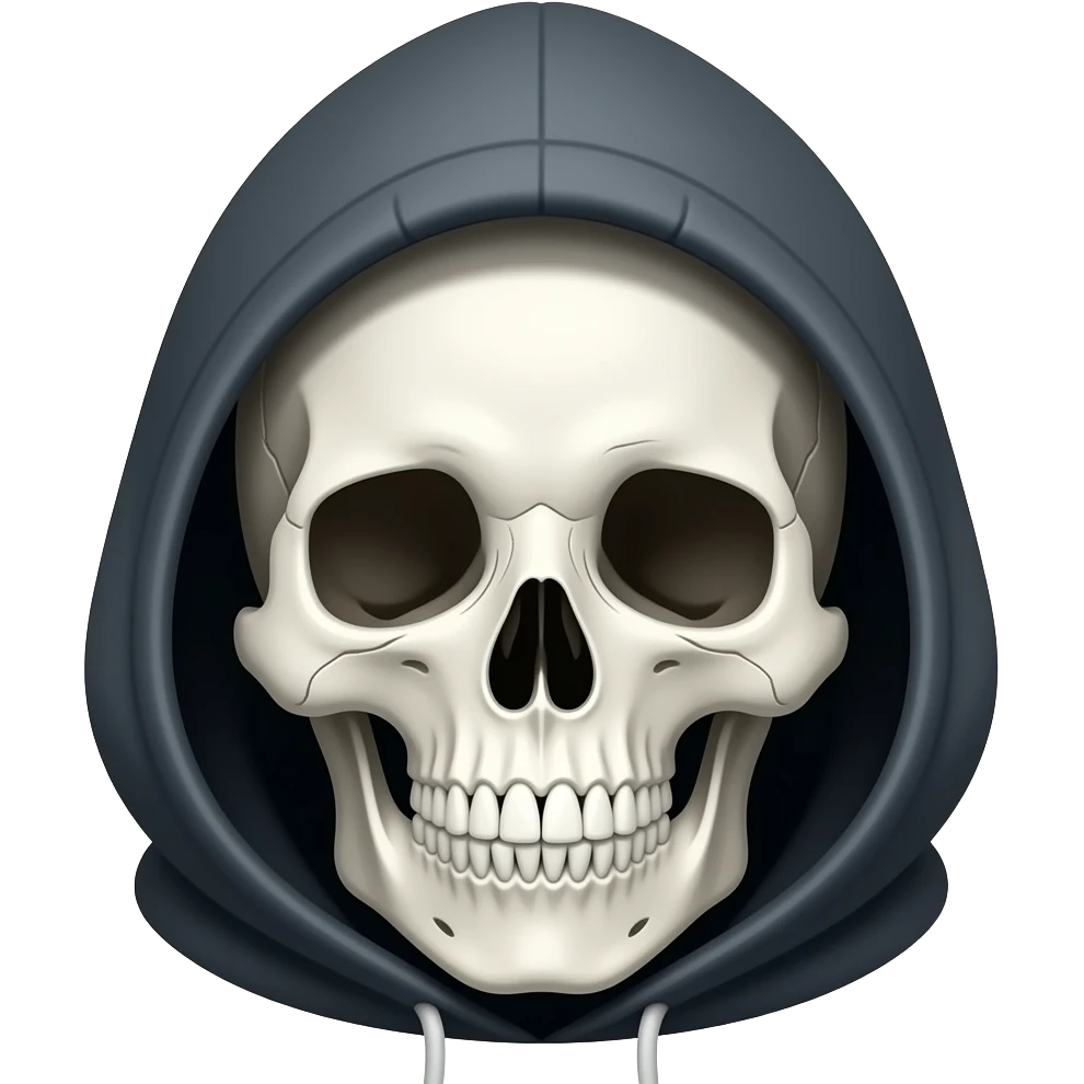 skull with hoodie emoji