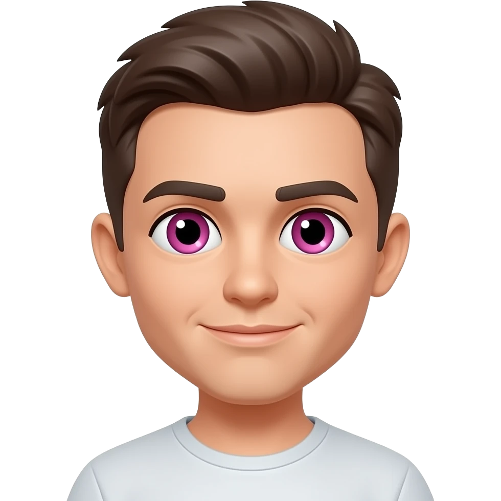 an emoji with pink eye emoji