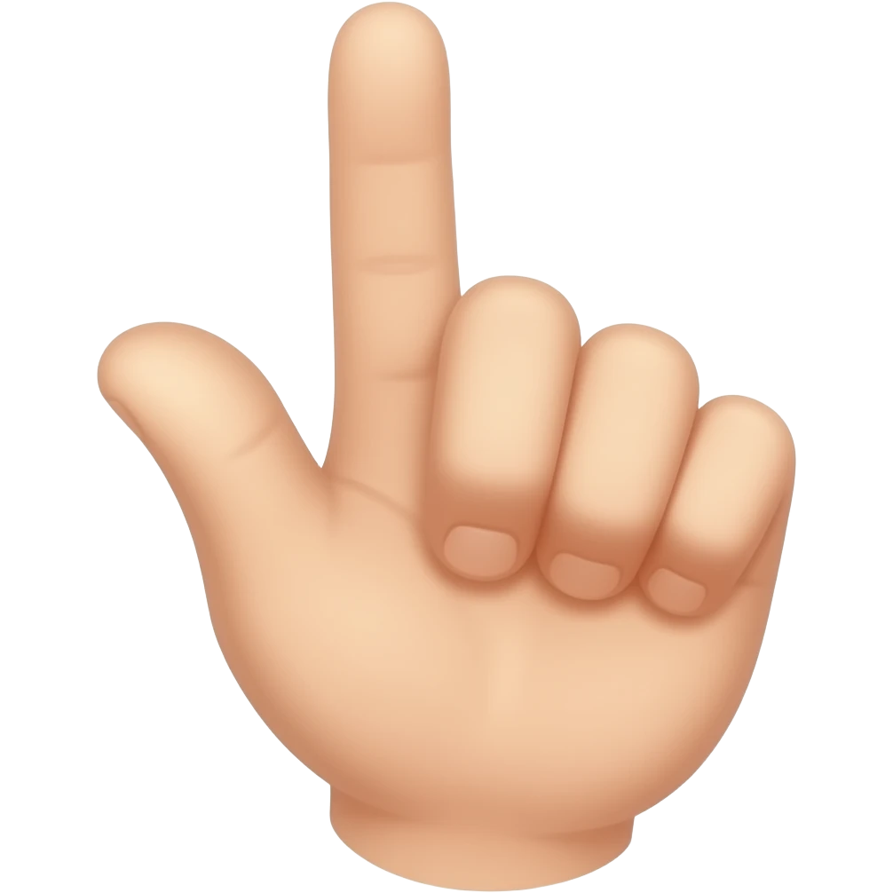 Main avec petit doigt seul levé emoji