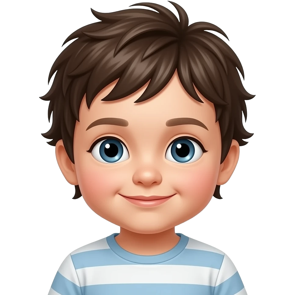 Messy hair baby emoji