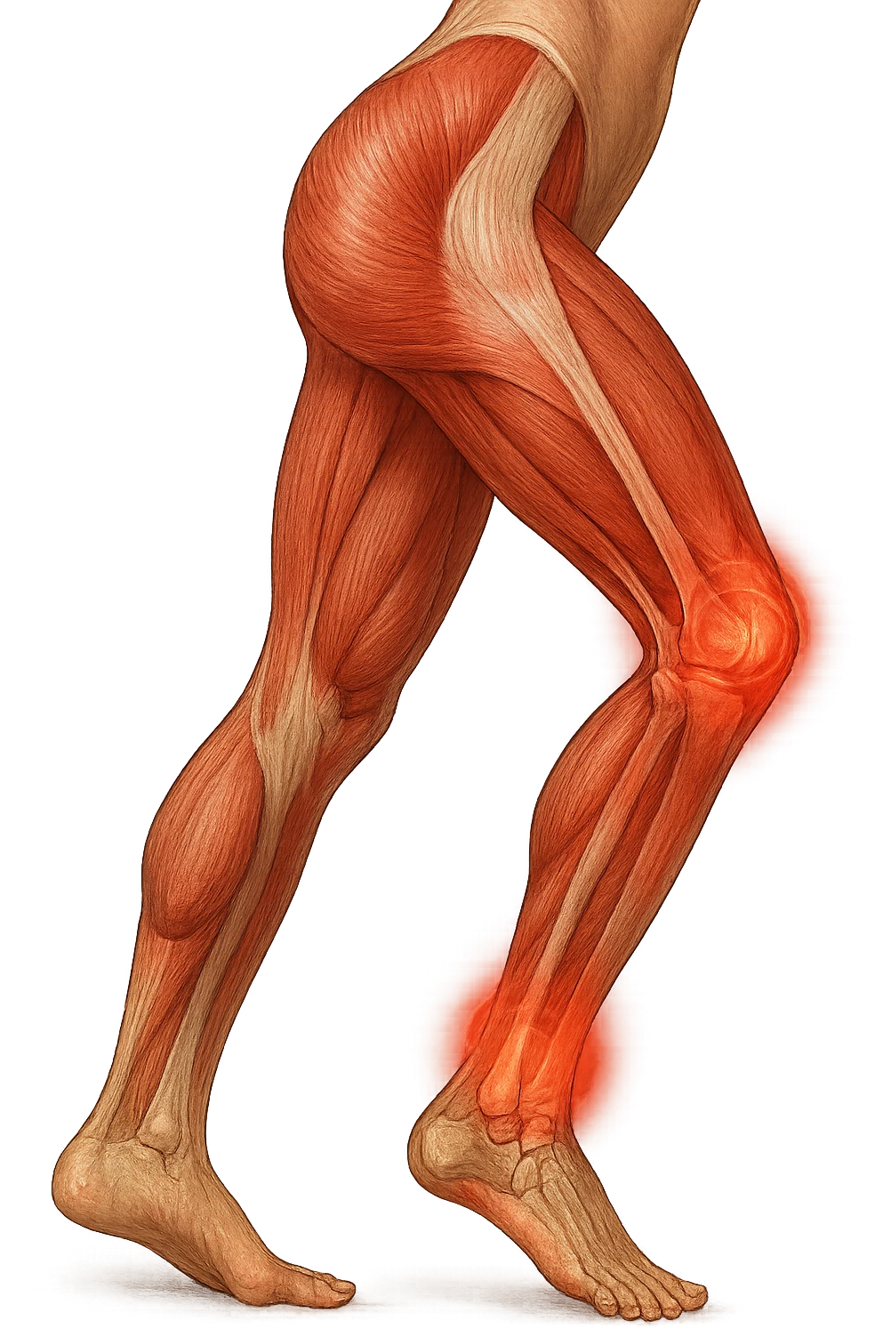PRENDI SPUNTO DALLA FOTO E FAMMI A LIVELLO ANATOMICO LA GAMBA IN SOVRACCARICO emoji