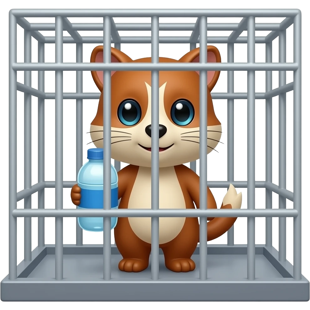 animal cage water bottle emoji