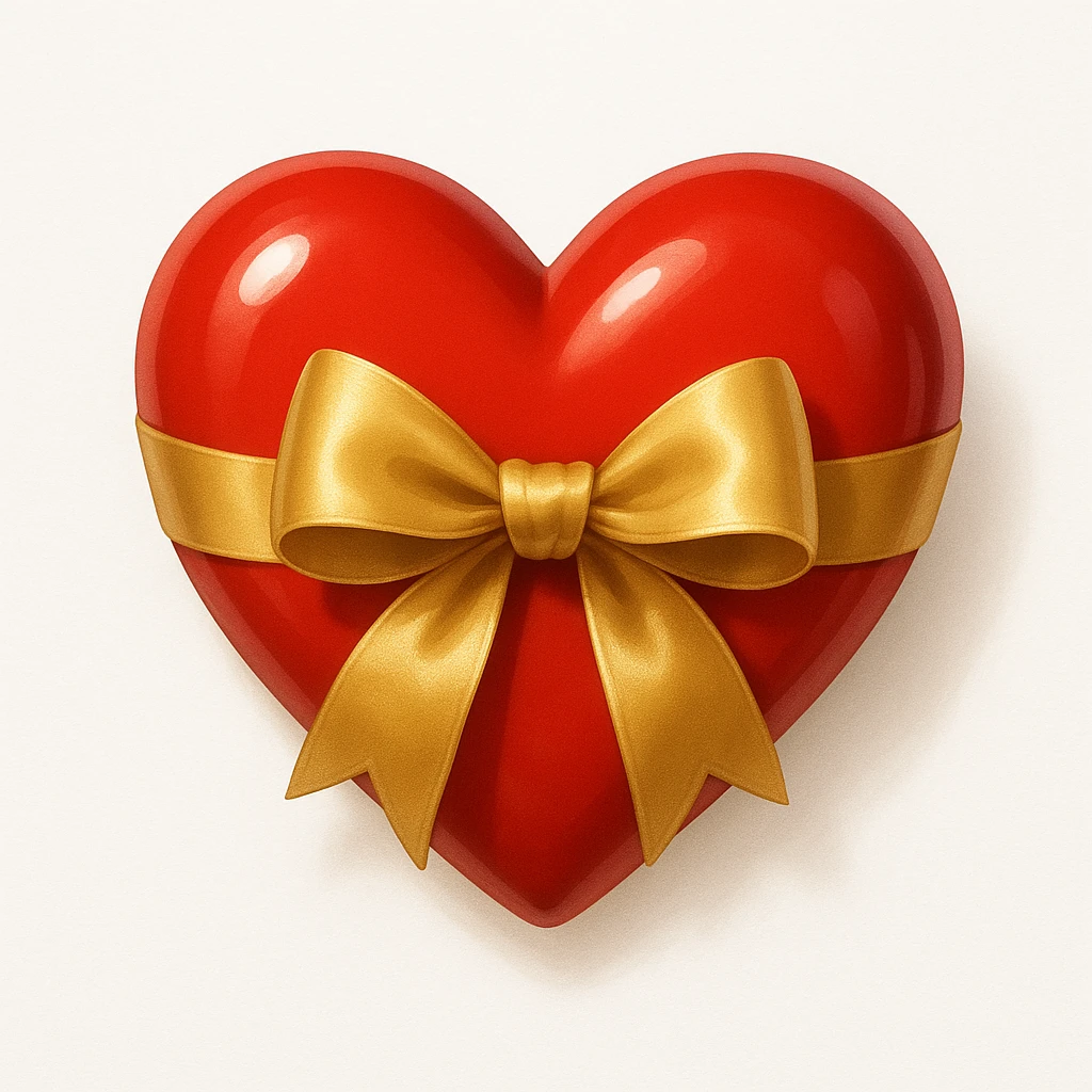 heart with a bow emoji