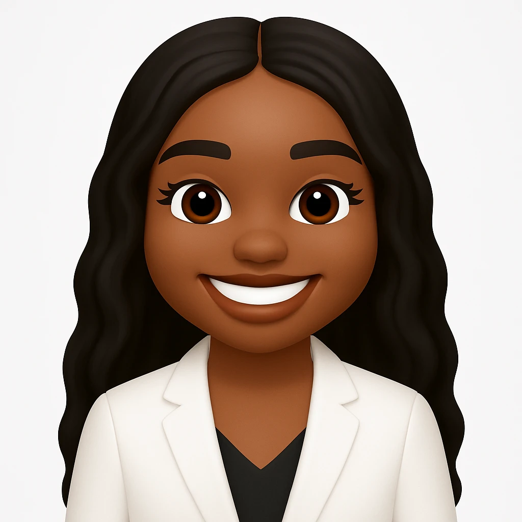 turn the second man in emoji style of the 1st image, match the facial features and match dressing style of the 2nd image, she is wearing white suit emoji