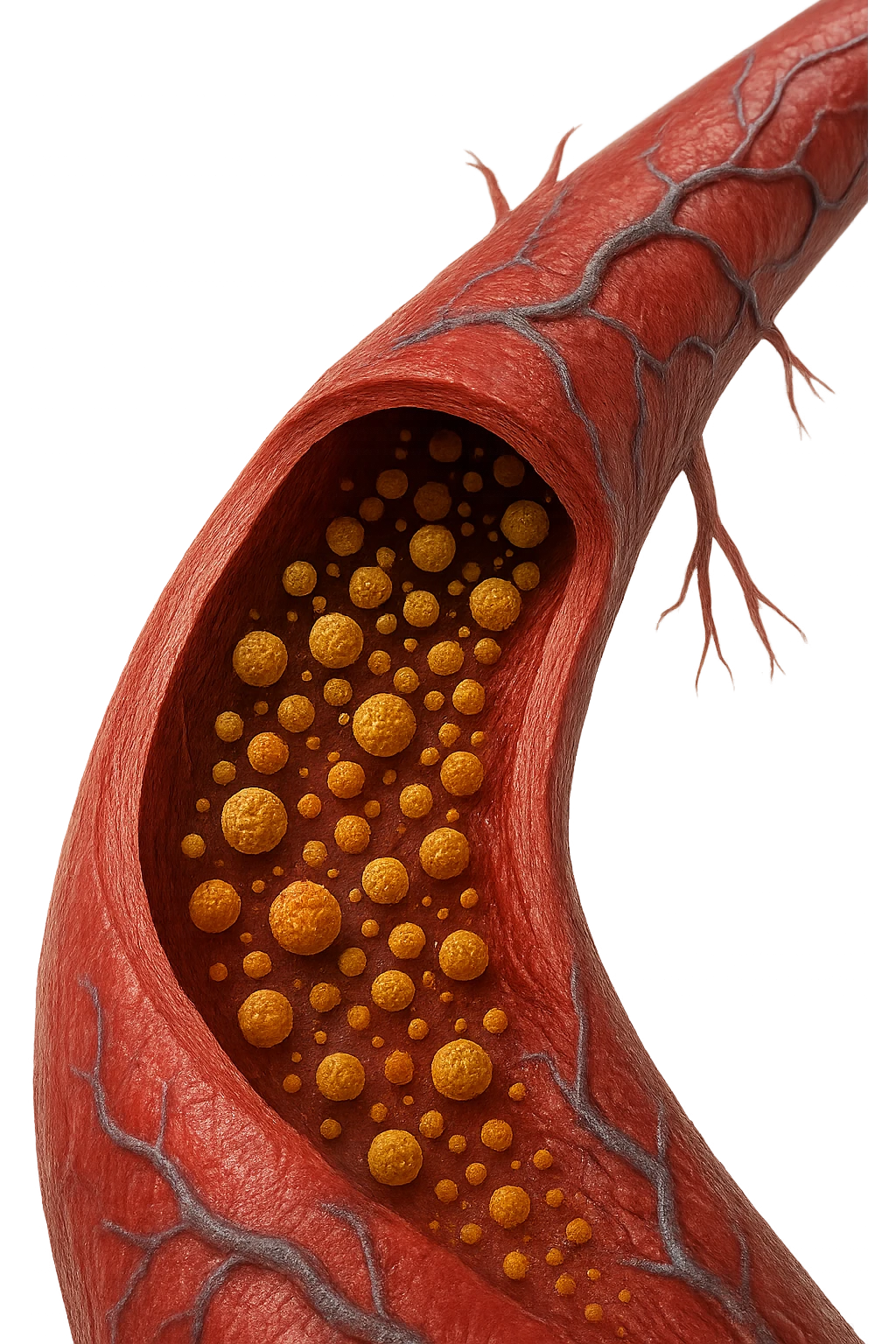tossine che entrano in una vena umana anatomica realistica, vista dall'alto, iperrealistica 4k emoji