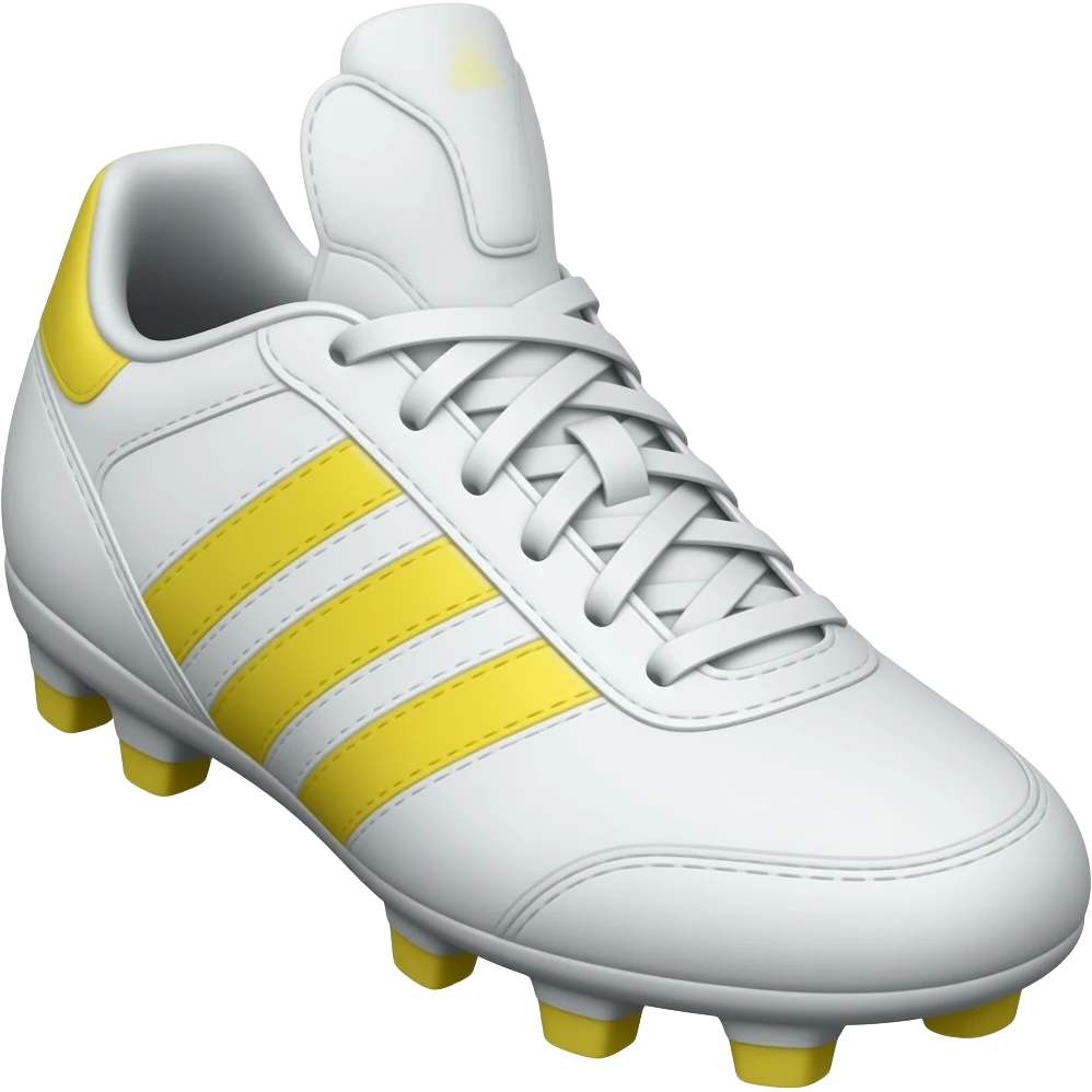 White and yellow Adidas F50 football boots emoji