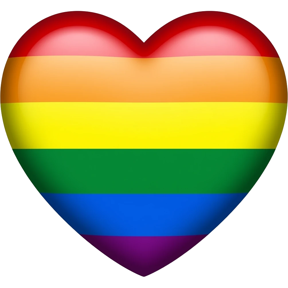 LGBT flag heart emoji