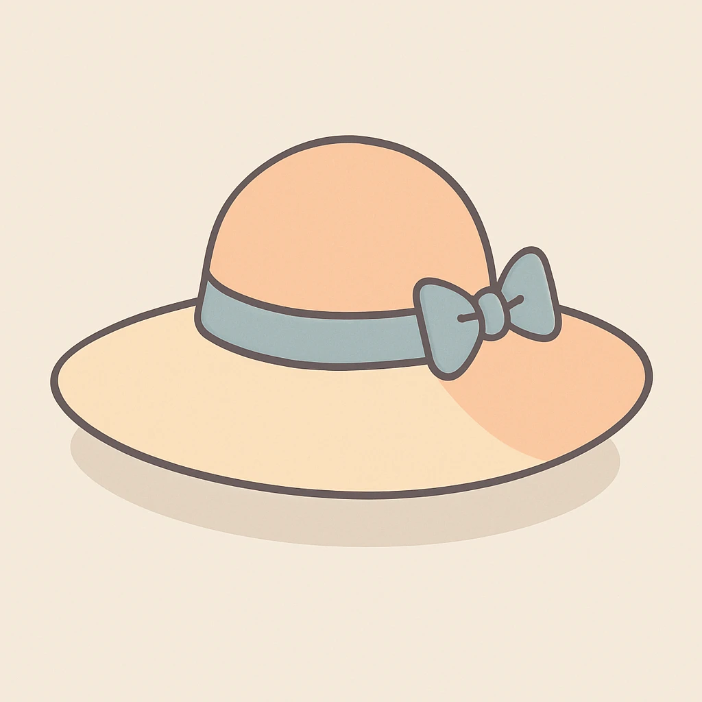 Flat design style Sophie hat emoji