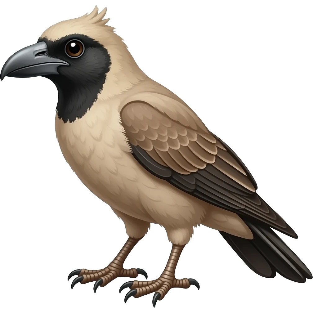 surrealistic - a plucked wild bastard bird with grown thick male feet, shown at a 45 degree angle emoji