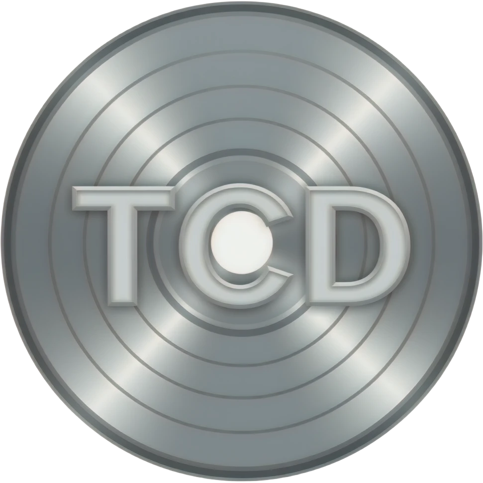 Chrome vinyl disc text TCD emoji