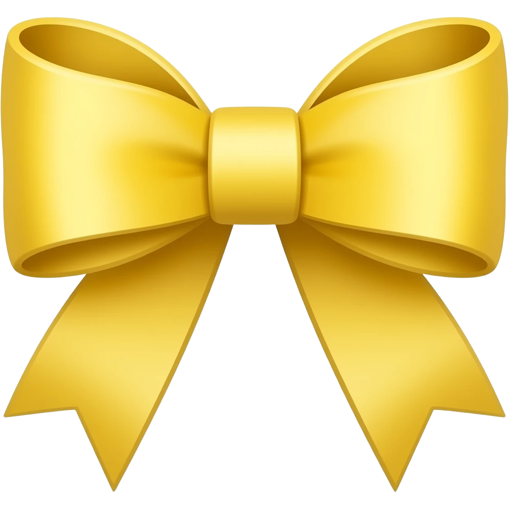 Thin yellow bow emoji