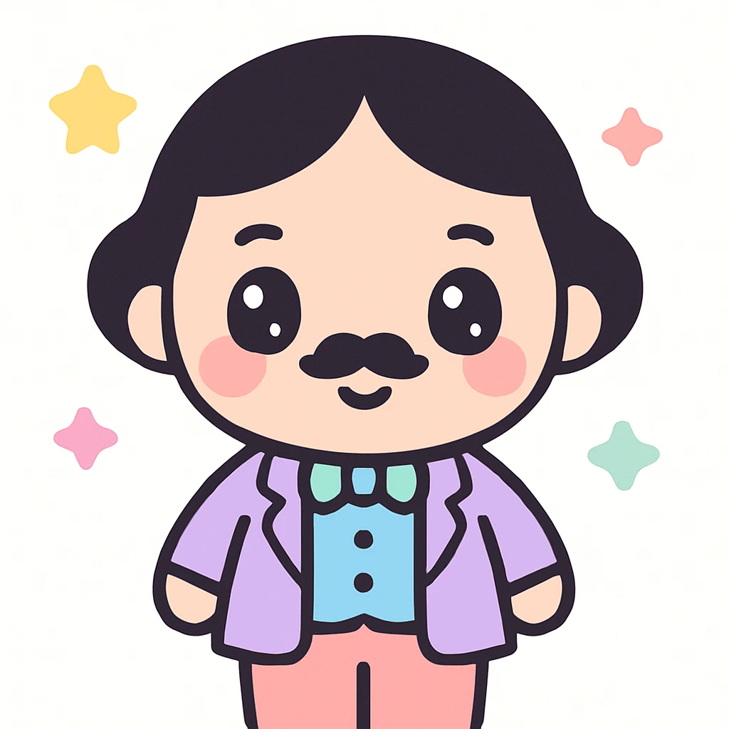 Kawaii Hitler, black hair, moustache  emoji