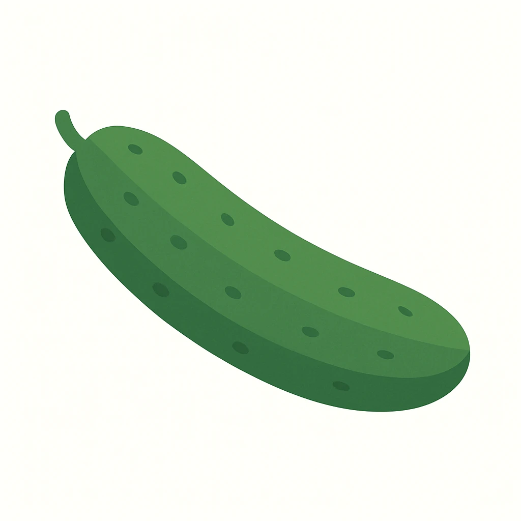 Flat design style cucumber emoji