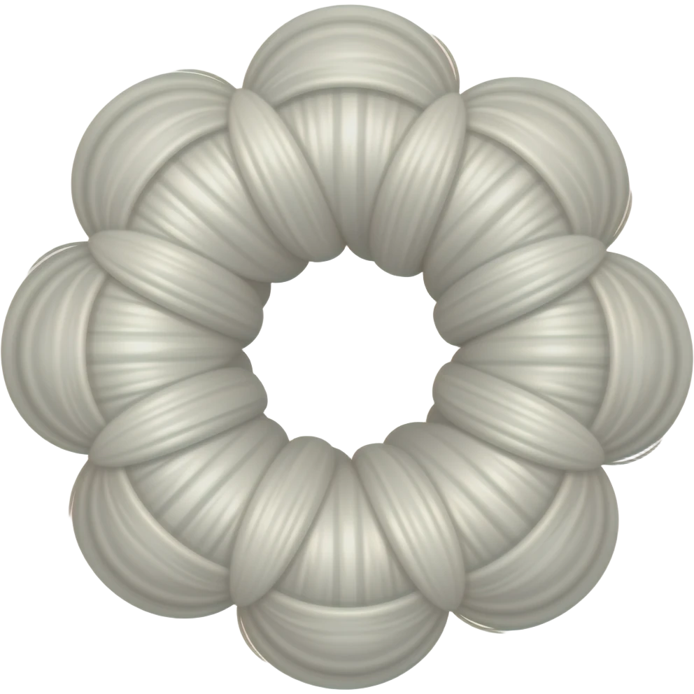 white hair scrunch with ribbon emoji