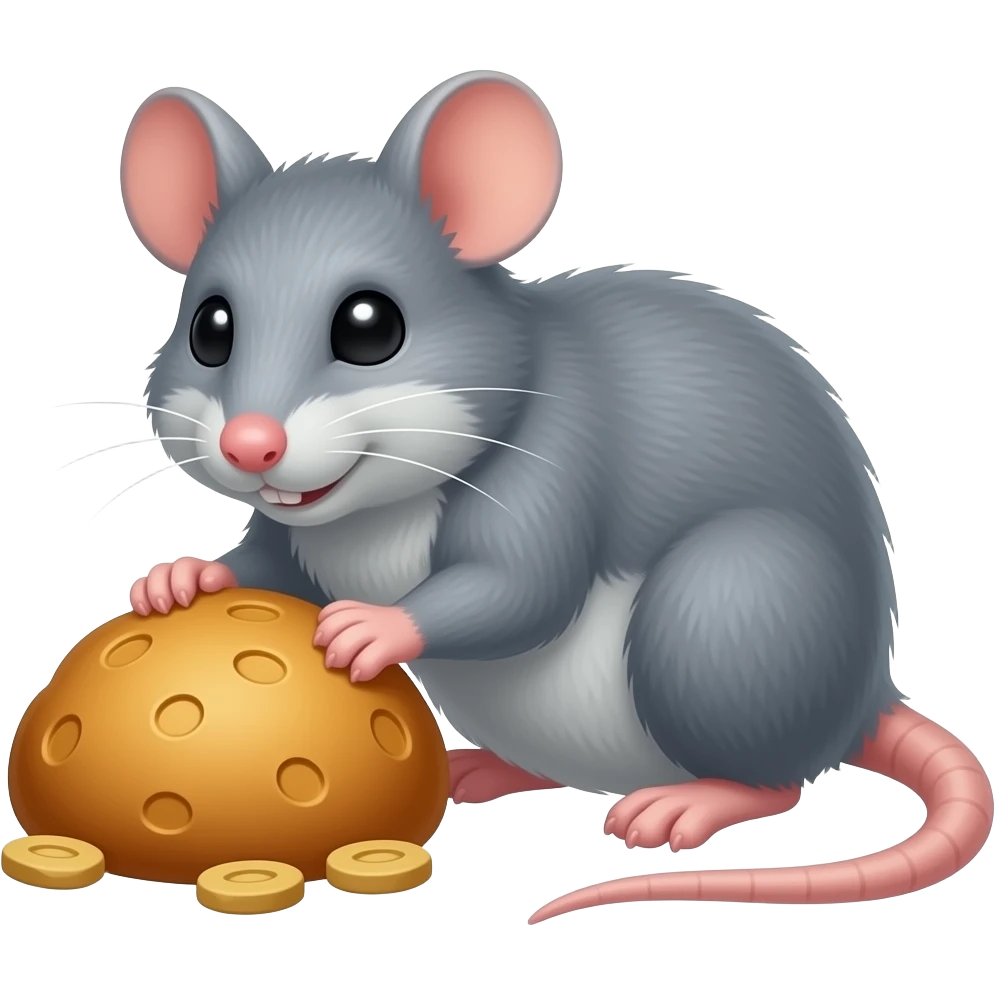 rata guardando comida emoji