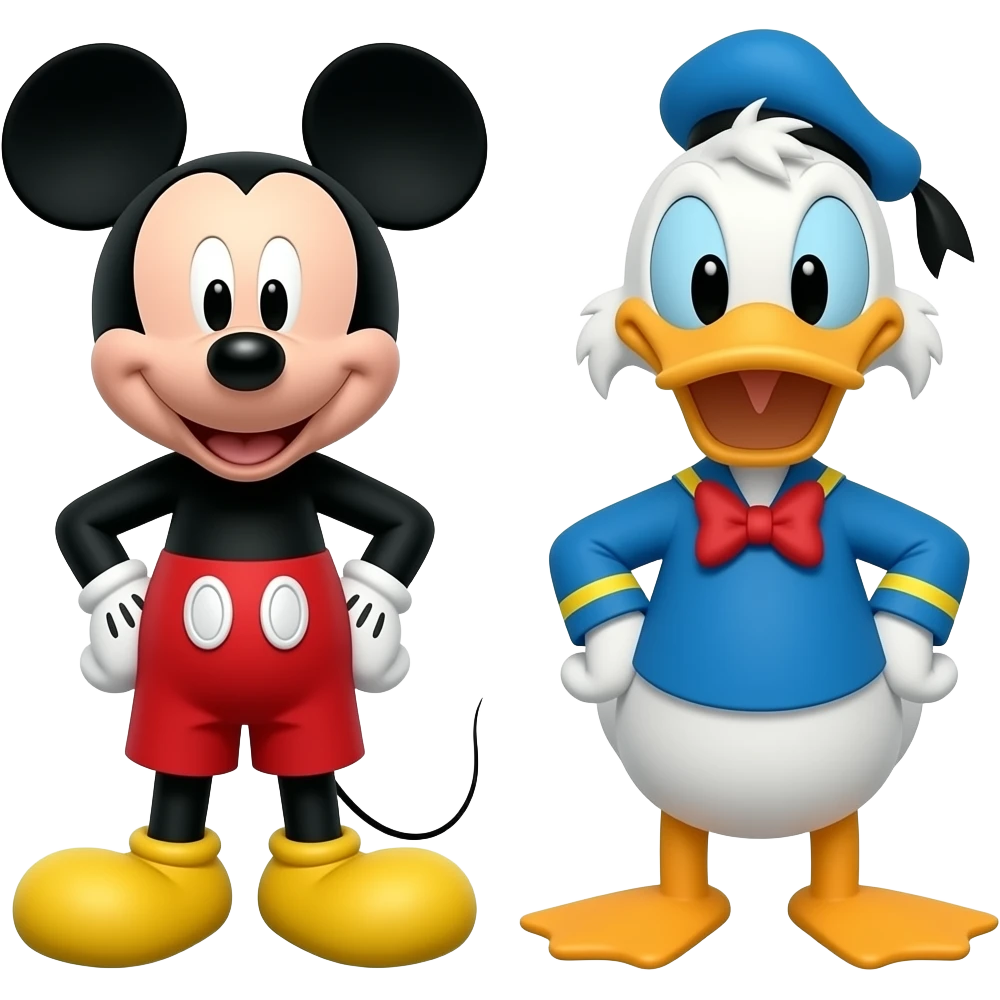 Mickey Mouse full body and Scrooge McDuck full body emoji