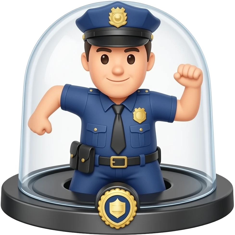 A dancing police siren emoji