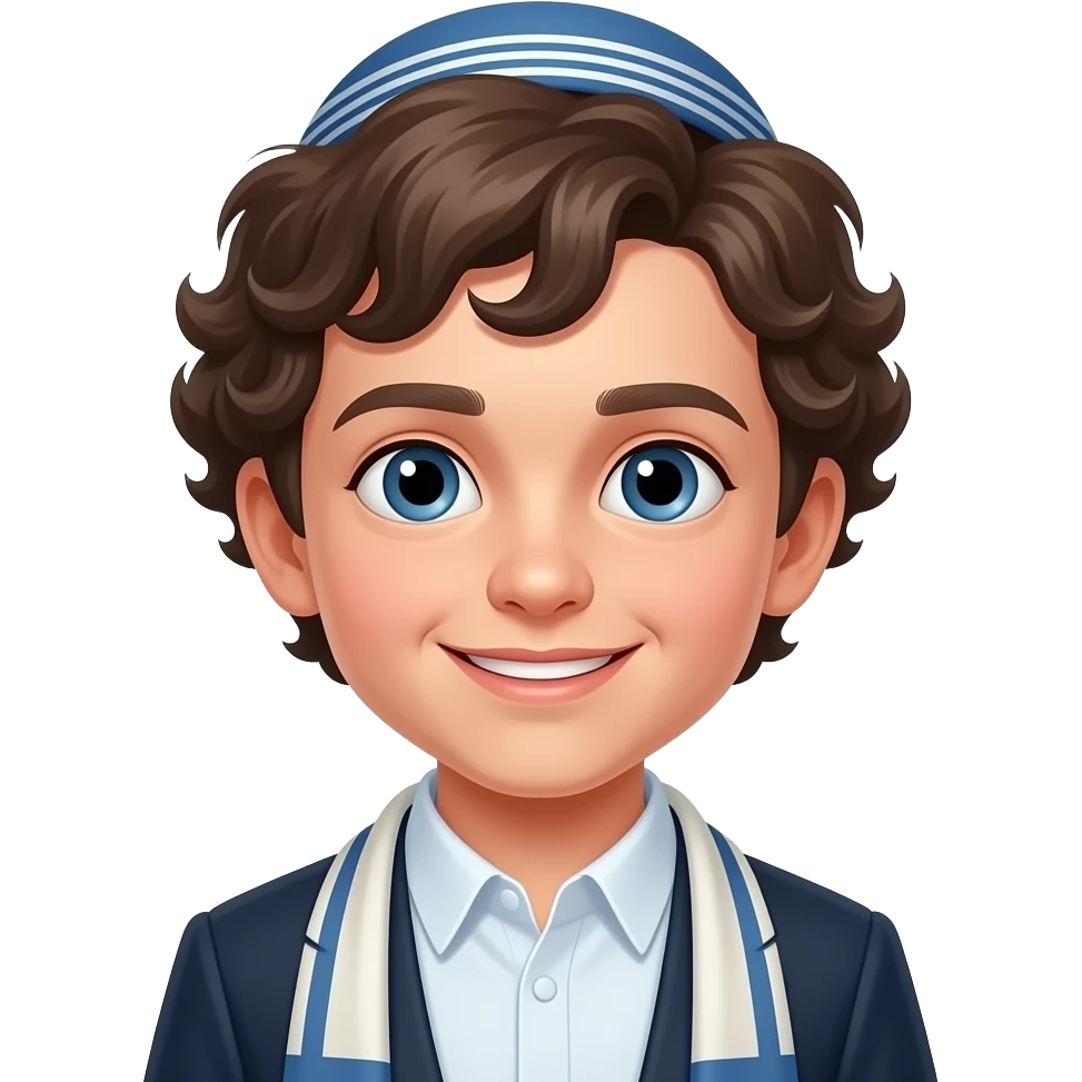 hasidc jowish boy with har carls emoji