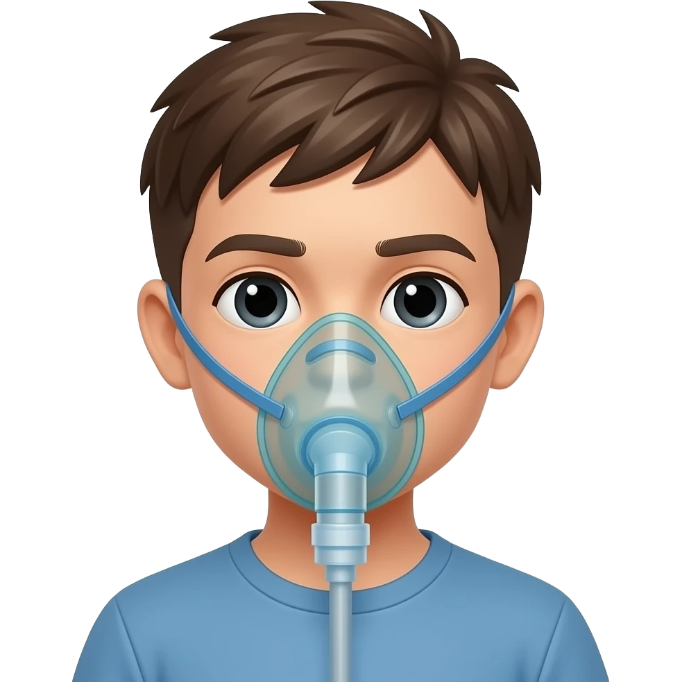 boy with oxygen mask emoji