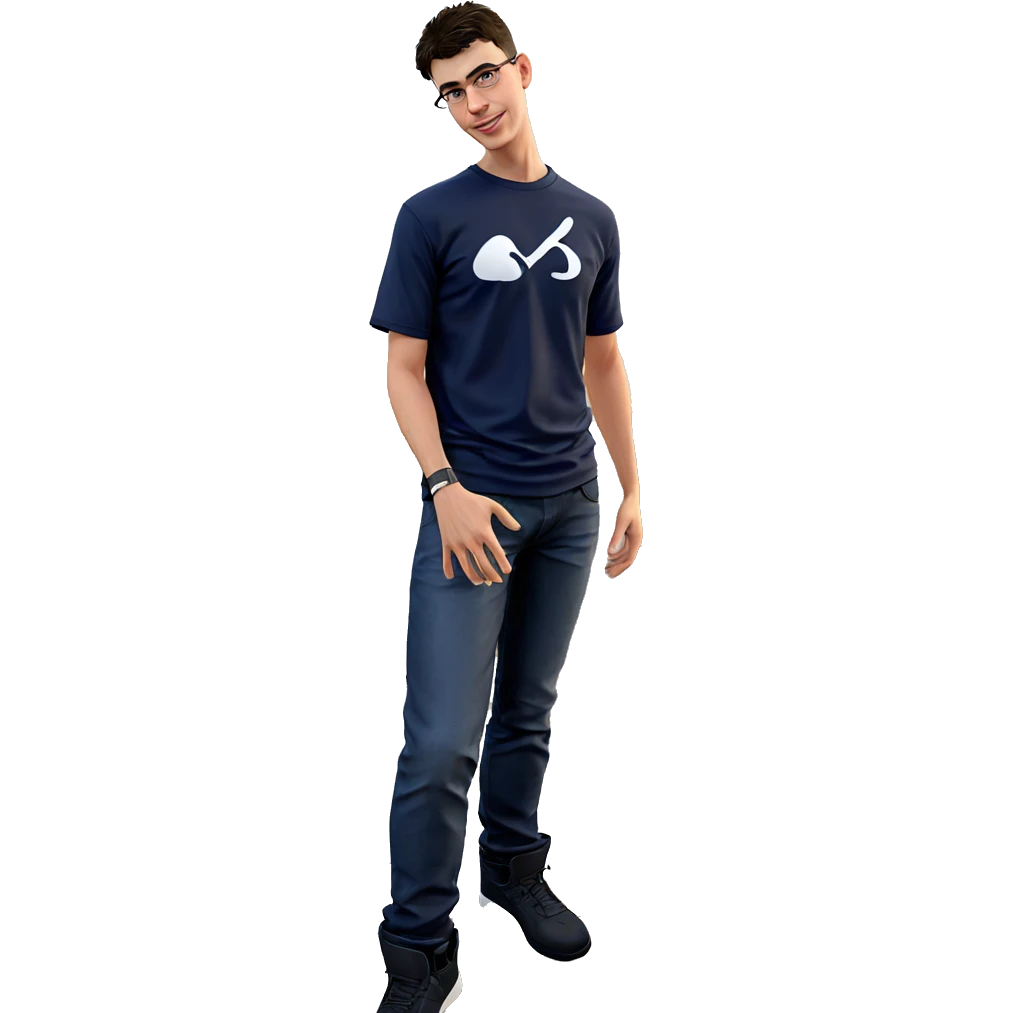 casual outdoor portrait of male emoji