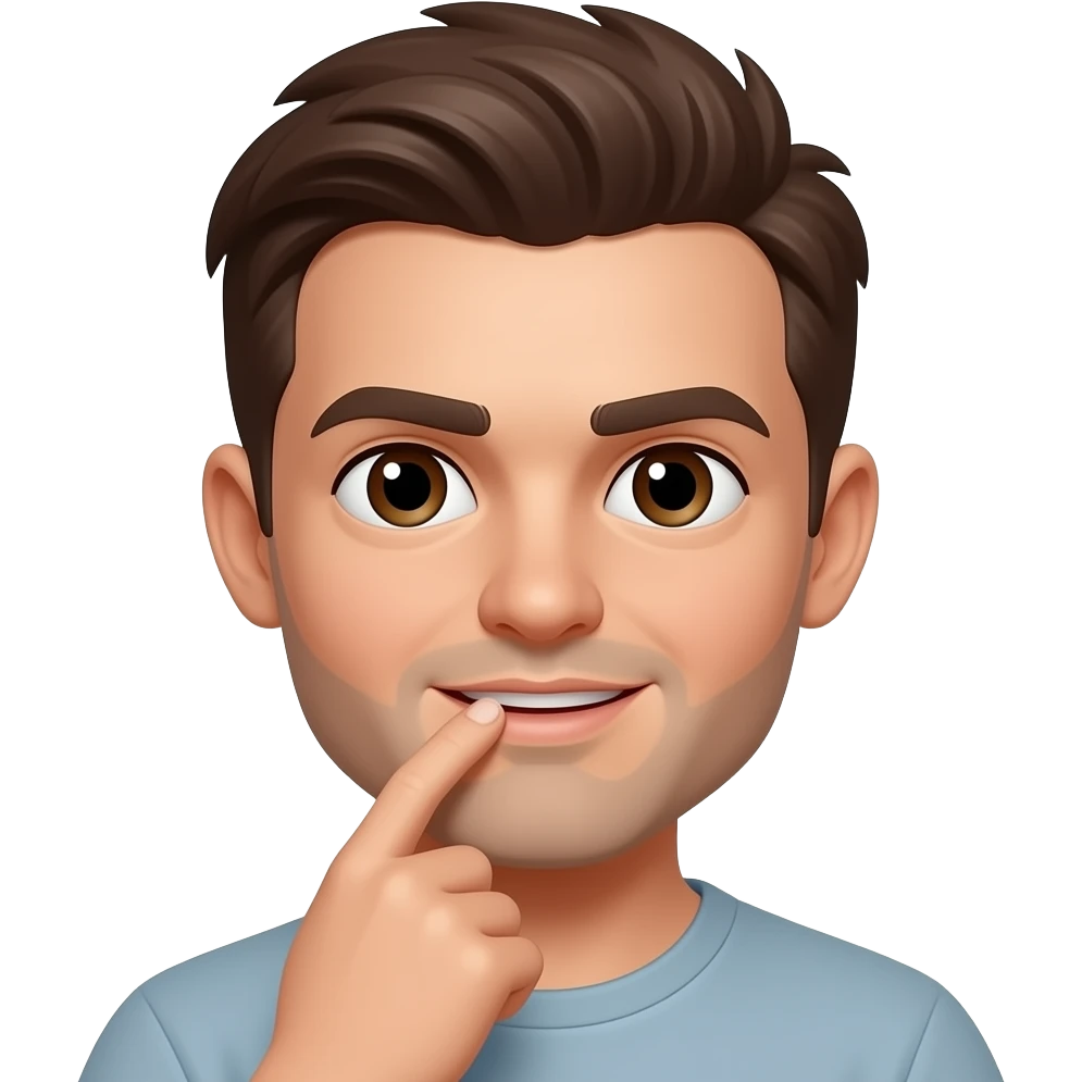 Emoji biting finger emoji