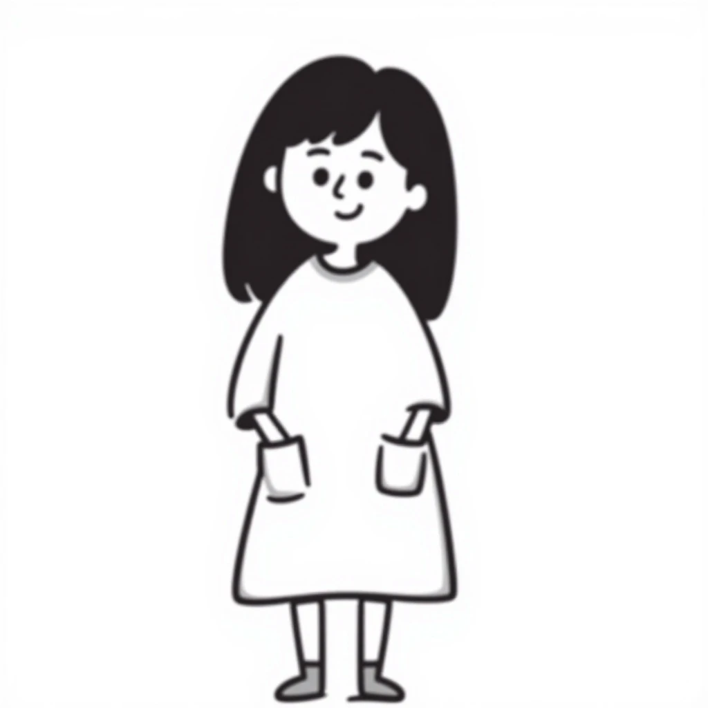 A beautiful, thin girl in a medical gown emoji