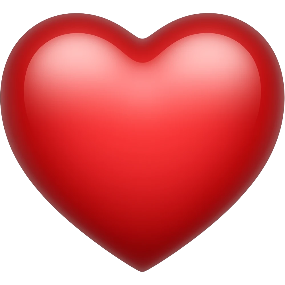 Cherry red heart emoji