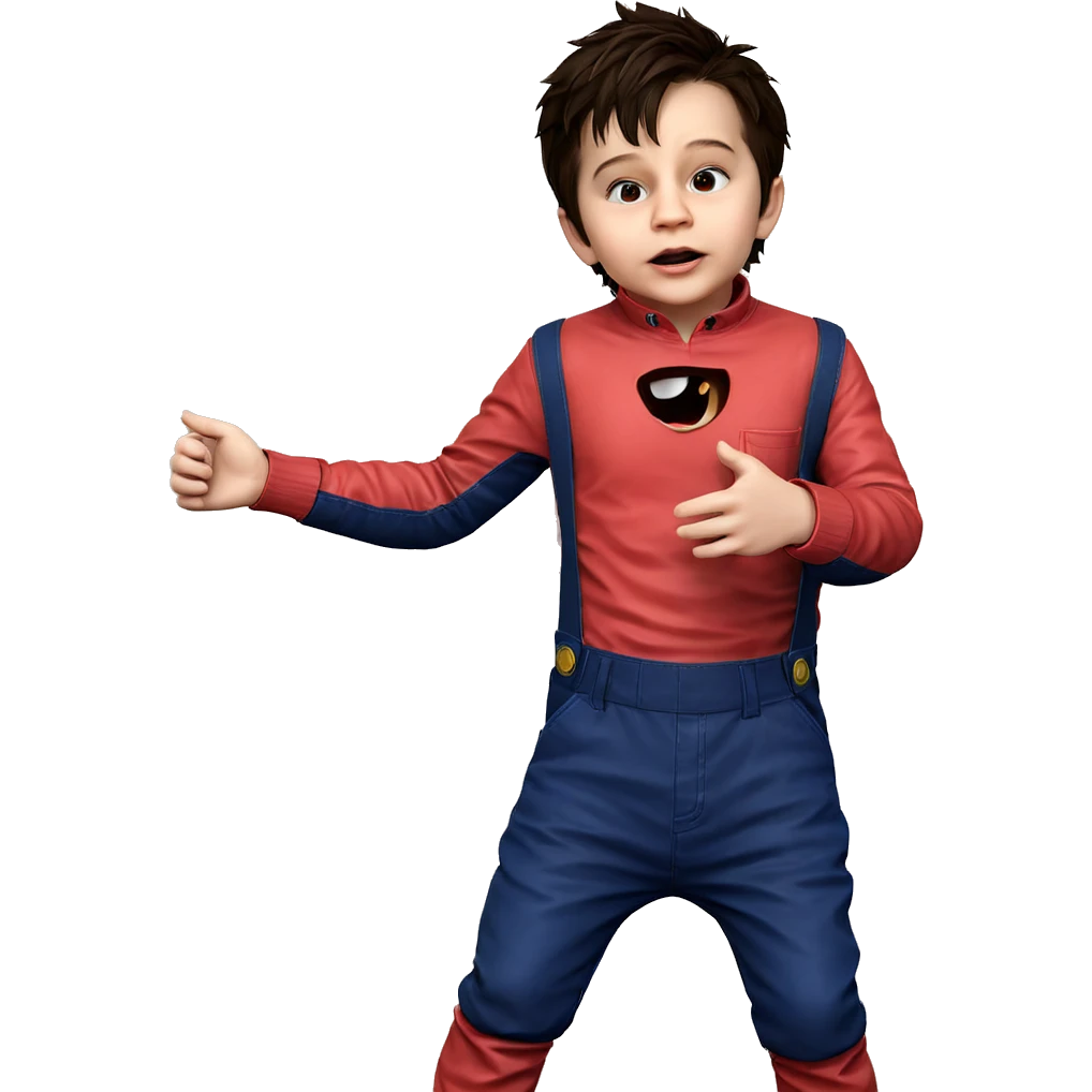 cosplay boy in overalls emoji