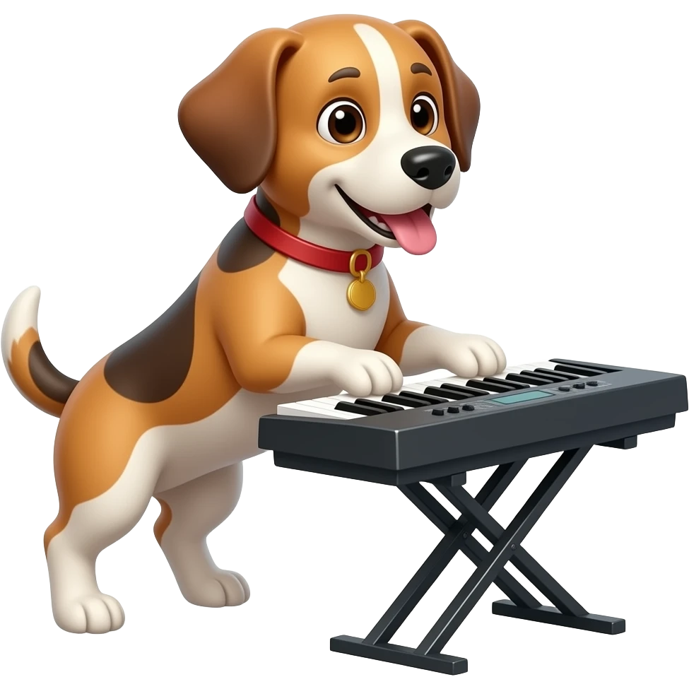 Dog and keybord at the same time emoji