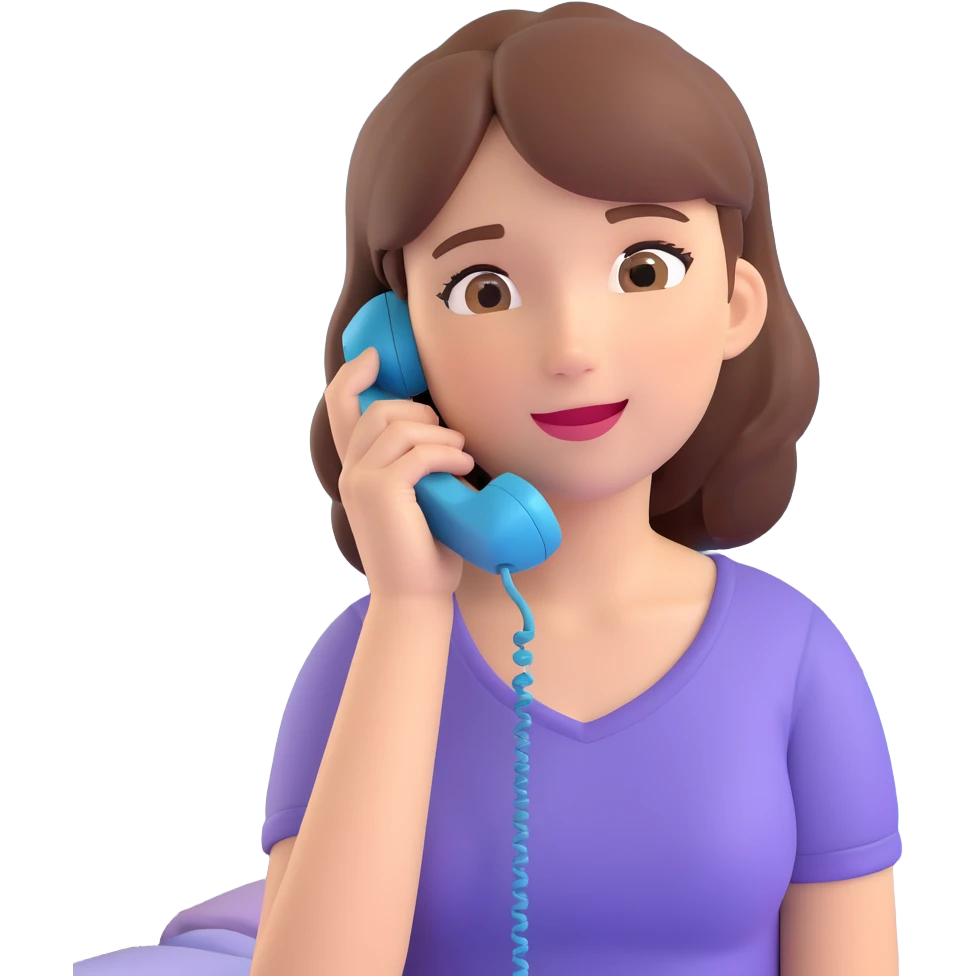 girl talking on phone bedroom background, close up pose emoji